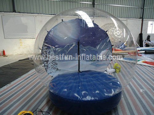 Inflatable snow globe for events