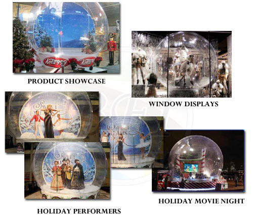 Customized inflatable snow globe