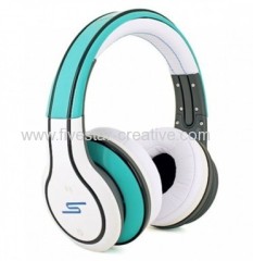 SMS Audio SYNC by 50 Cent Wireless Over-Ear Sync Series Wireless Bluetooth White and Green Headphones