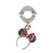 New Item Sterling Silver Dangle Minnie Mouse Headband Beads with Light Siam Austrian Crystal Wholesale