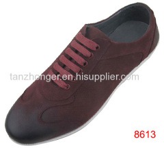 Attractive Dark Red men casual loafers manufacturer meimei