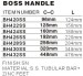 Boss Handle Stainless Steel Tubular Bar Zinc Feet