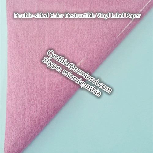 unique Double-sided Color Destructible Vinyl paper