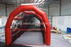 Inflatable paintball bunker field