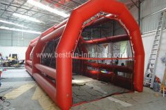 Inflatable paintball bunker field