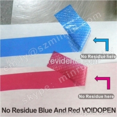 No Residue Red Tamper Proof Warranty VOID IF OPEN Stickers Label Papers