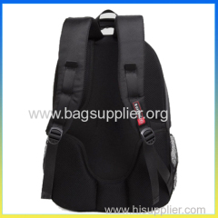 School bag supplier hot sale black laptop polyester backpack