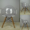 emaes transparent seat with wooden legs