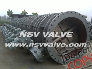 Triple offset butterfly valve with flange end