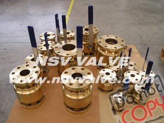 Forged C95800 ball valve with flange end