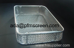 medical metal mesh cleaning basket