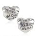 European Style Sterling Silver MOM Heart Charm with MOM Love in Different Languages