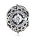 Hot Sale Antique Sterling Silver Floral Brilliance Beads with Clear CZ Stones in China