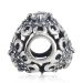 Hot Sale Antique Sterling Silver Floral Brilliance Beads with Clear CZ Stones in China