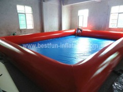 Inflatable square swimming pool