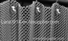 coil drapery/exterior cladding/fireplace mesh/alumium mesh/architectural drapery