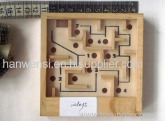 Labyrinth wooden toys custom wooden puzzle box for kids