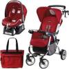 Peg Perego Vela Easy Drive Stroller - Geranium Red Travel System