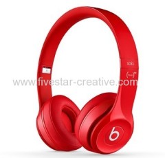 2014 New Beats Solo 2 On-Ear Headphones Red