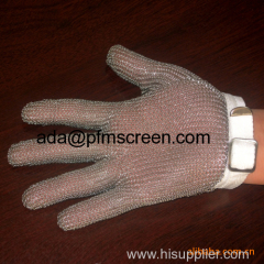 Stainless steel anti cut working gloves for butcher