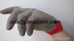 Stainless steel anti cut working gloves for butcher