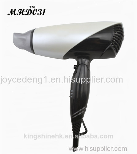 Foldable Far infrared and negative ionic travel hair dryer