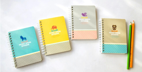 Wirebound Mini Pocket Diary Notebook With Animal Theme