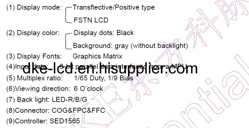 128*64 dots LCD Module