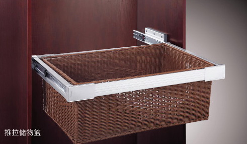 Push and pull the storage basket