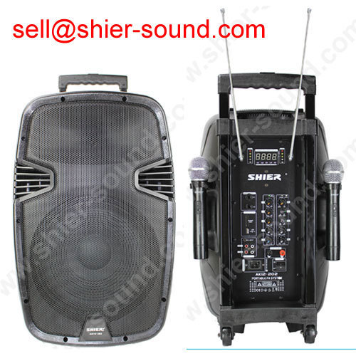 portable PA system with woofer inside AK12-202