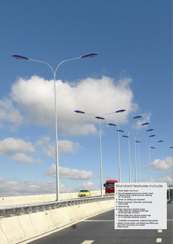 Aluminium Street Lighting Pole