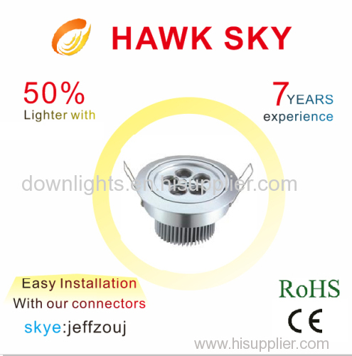 hot sale high lumen led downlight CE ROHS 3 years warranty warm white led downlight