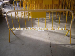 Painting Coloured Pedestrian barrier construction site barrier