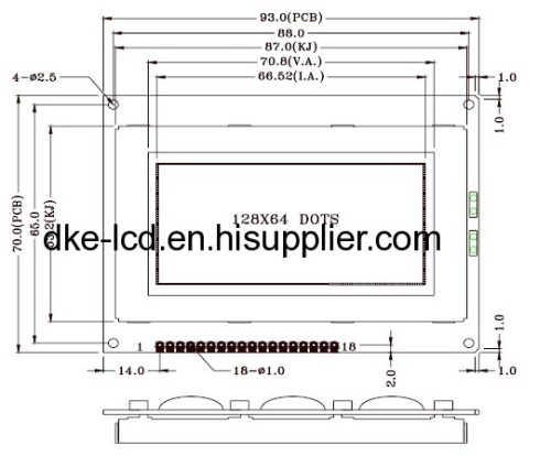 STN 128*64 dots LCD display and LCD Module