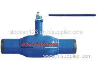 Fully welded ball valve for fuel gas system