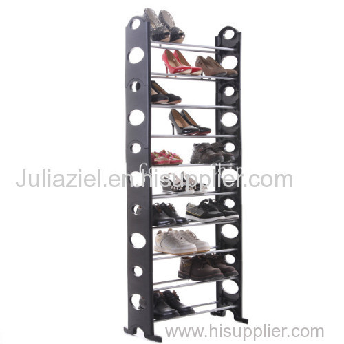 Shoe store racks shoe organizer 10 layers for 30 pairs shoes metal shoe rack