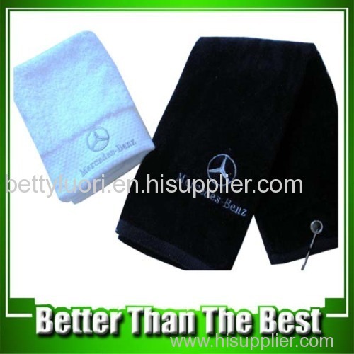 Cotton Velor BENZ Golf Towel With Clip