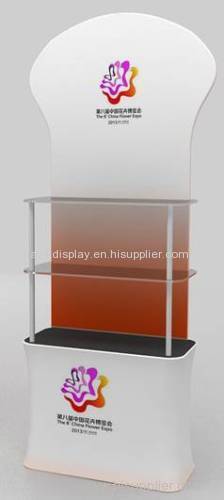 TF Tube Portable Booth Stand Display with Shelves