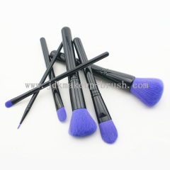 Colored Synthetic Hair Make Up Brushes Set