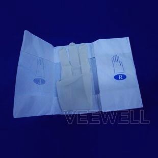 Disposable latex sterile surgical gloves with powdered