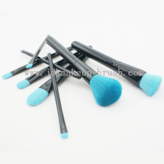 Black Handle Blue Hair Face Kit Makeup Brush Set