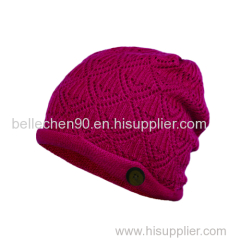 Wholesale crochet women acrylic winter custom cheap knitted hats & caps