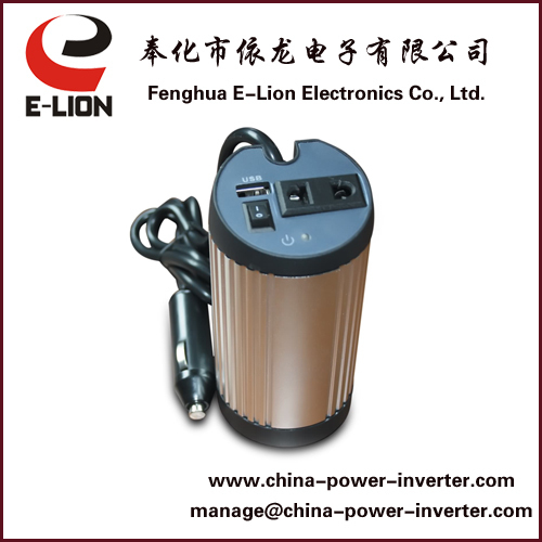Car power inverter cylinder 150W with USB