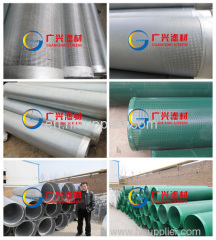 Plain beveled ends flanged or threaded couplings wedge wire screen pipe
