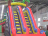 Wolong inflatable trampoline combo slide inflatable jumpers commercial bouncer with slide