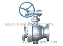 Two-piece Cast Steel Ball Valve Gear Operated