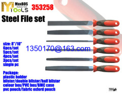 8" 6pcs steel file set good quality economic price.