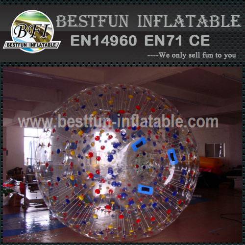 Inflatable color roller water strip ball