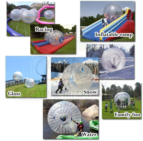Best selling commercial inflatable zorb ramp