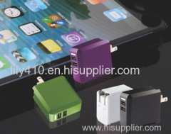 Dual USB US Plug Travel Charger ( MU2T)